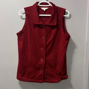 Northern Reflections Red Button Down Vest